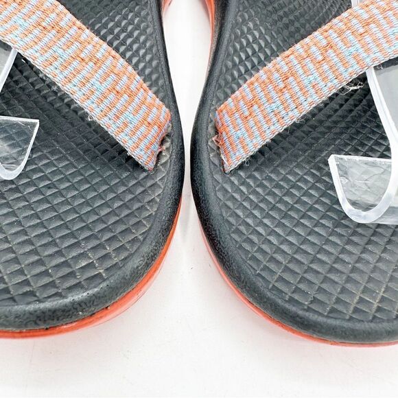 Chaco Kids Waterproof Sport Swim Hiking Sandals Orange Blue Size 4 - Picture 5 of 12